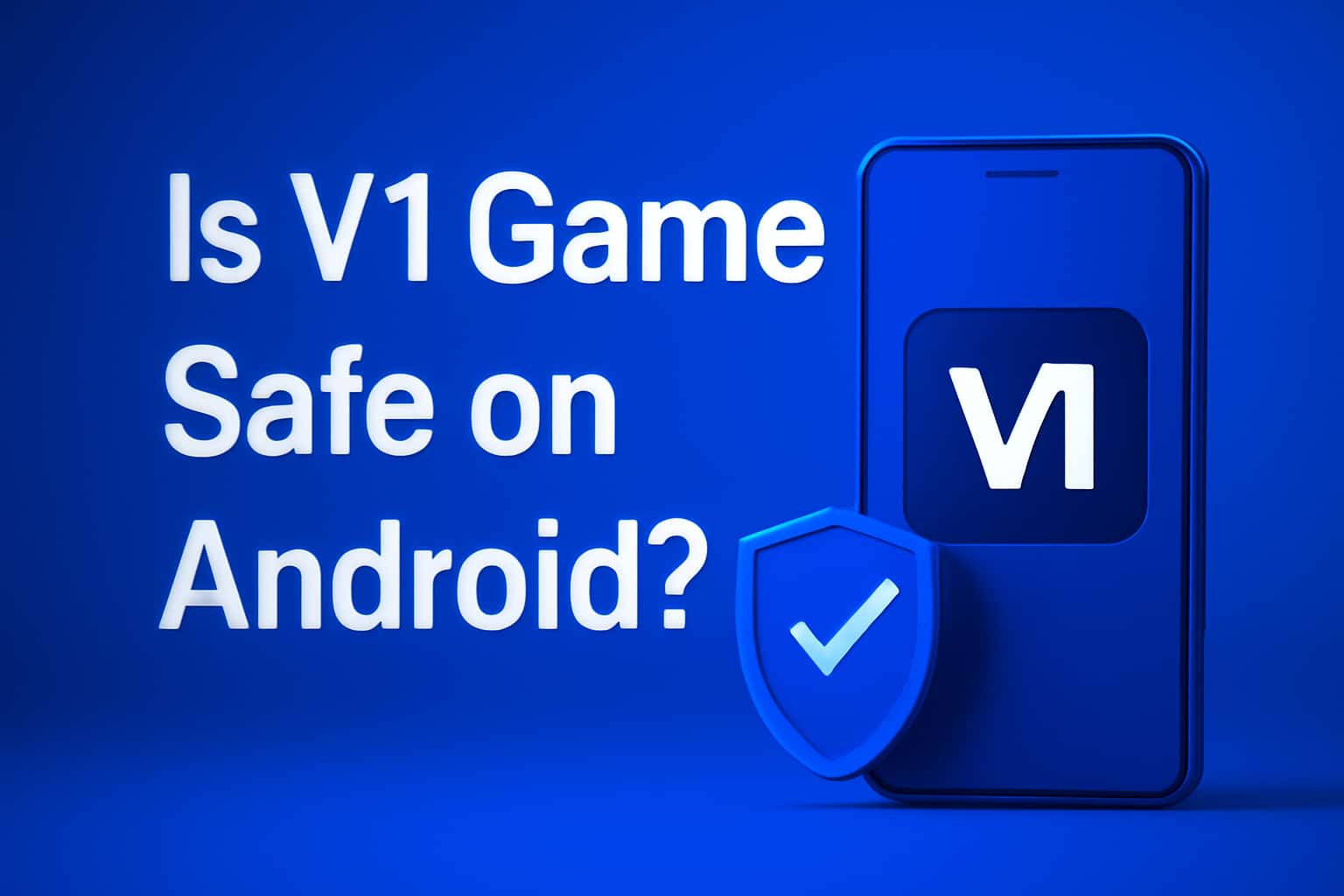 A neutral image representing the safety features of V1 Game on Android.
