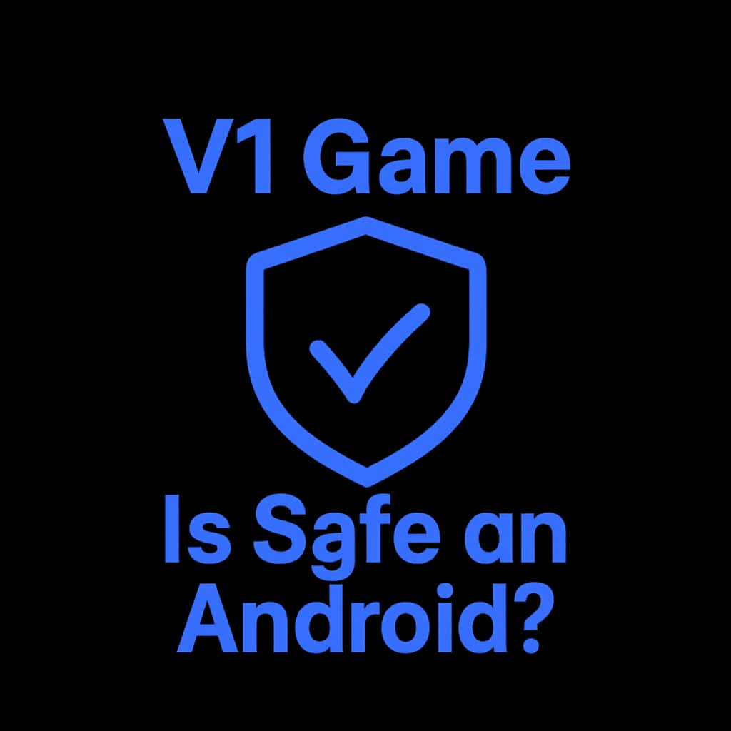 An icon representing the safety of using V1 Game on Android devices.