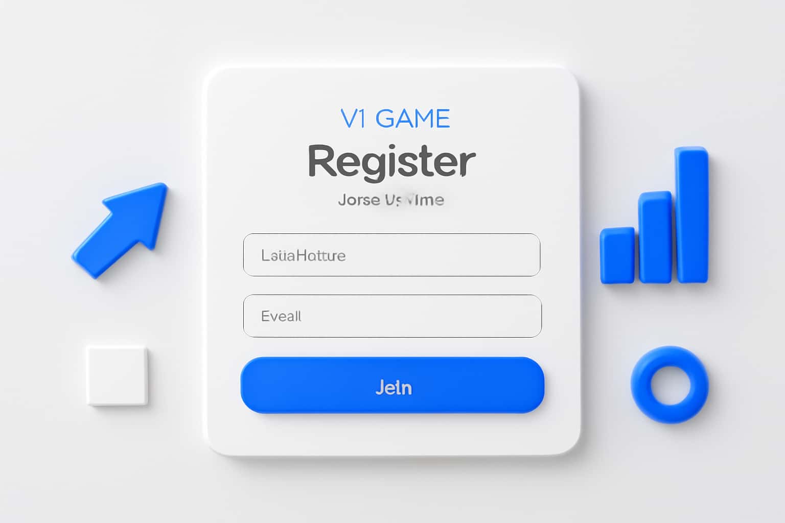 V1 Game Register - New Account Interface
