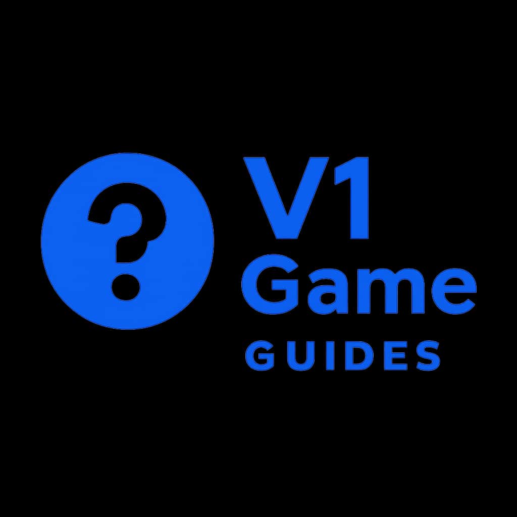 A professional badge concept symbolizing V1 Game Guides.