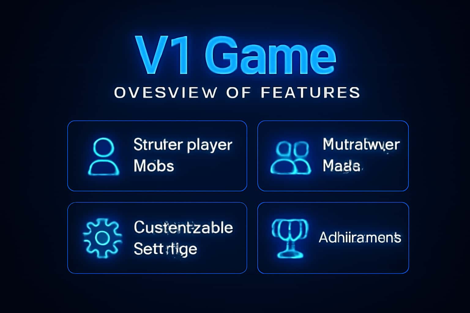 A high-tech representation of the V1 Game platform features.