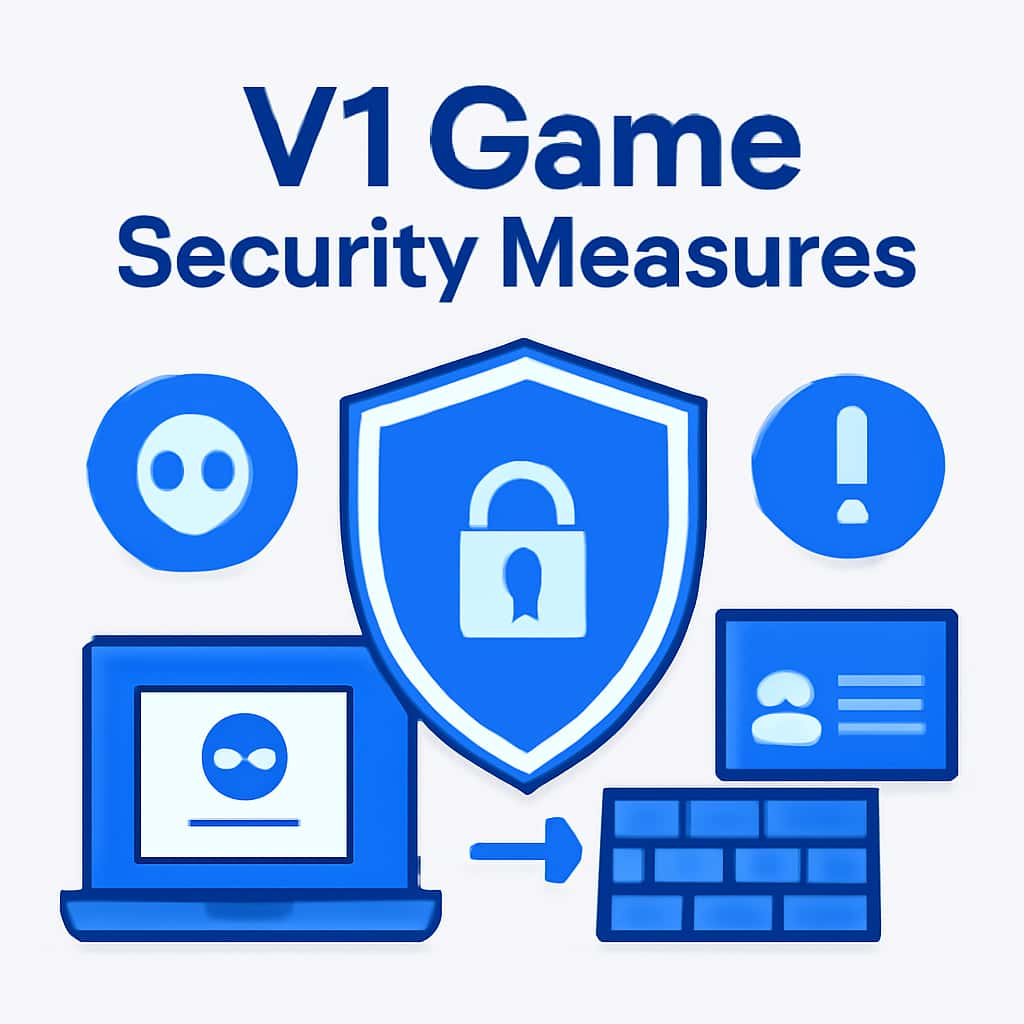 A diagram illustrating the V1 Game Security Measures.